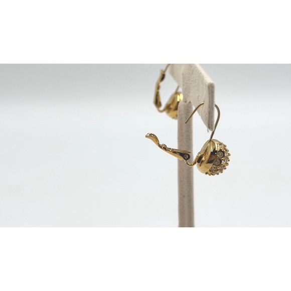 Vintage Swarovski Crystal Ball Leverback Earrings Valentine jewelry gift - Picture 13 of 14